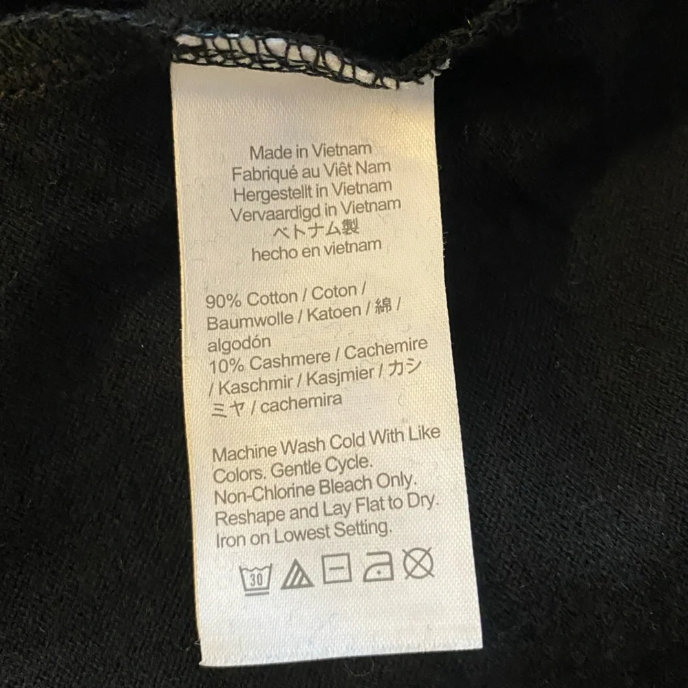 Jcrew Men's Black Cotton Cashmere Long Sleeve Shirt Size M